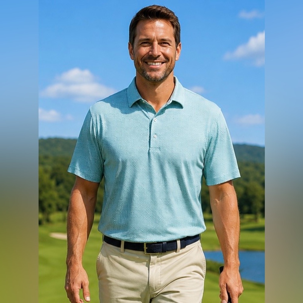 $98 JOHNNIE-O Whipple Polo Shirt Mens XL Golf UPF-50 Quick Dry 4-Way Stretch